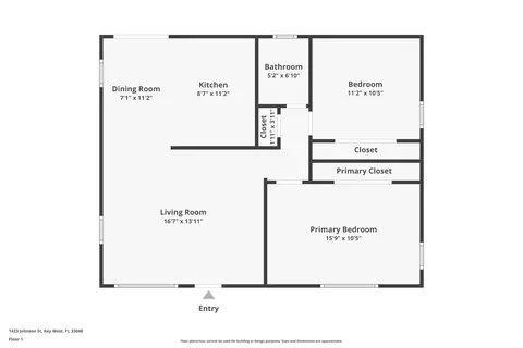 Floorplan - 1423 Johnson St, Key West, FL 33040 photo 1 of 1