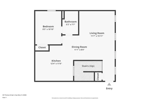 Floorplan - 927 Thomas St # 2, Key West, FL 33040 photo 1 of 2