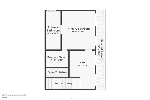 Floorplan - 927 Thomas St # 2, Key West, FL 33040 photo 2 of 2