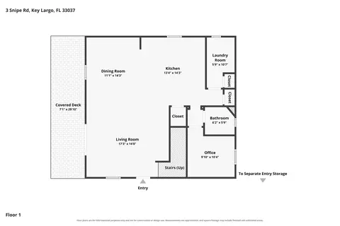 Floorplan - 3 Snipe Rd, Key Largo, FL 33037 photo 2 of 4