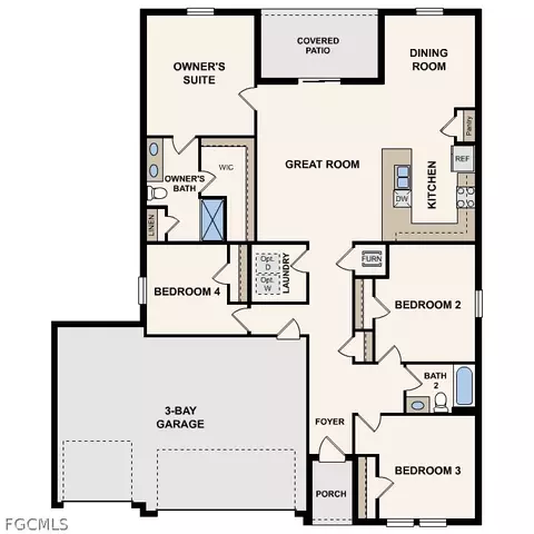 Floorplan - 831 Lamar St E, Lehigh Acres, FL 33974 photo 1 of 1