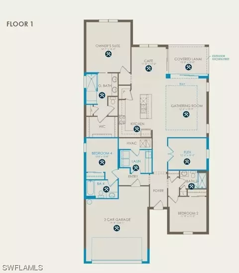 Floorplan - 20327 Kingmont Dr, Estero, FL 33928 photo 1 of 1