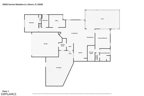Floorplan - 20052 Serene Meadow Ln, Estero, FL 33928 photo 1 of 1