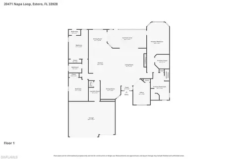 Floorplan - 20471 Napa Loop, Estero, FL 33928 photo 1 of 1