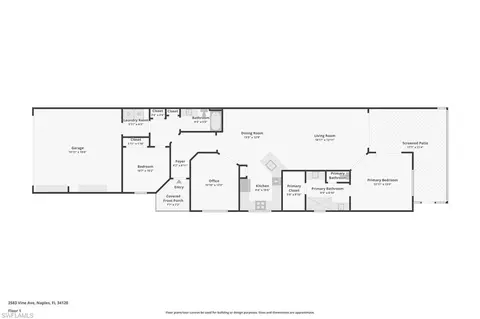 Floorplan - 2583 Vine Ave, Naples, FL 34120 photo 1 of 1
