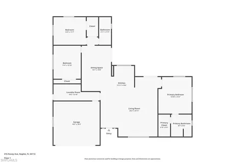 Floorplan - 415 Panay Ave W, Naples, FL 34113 photo 1 of 1