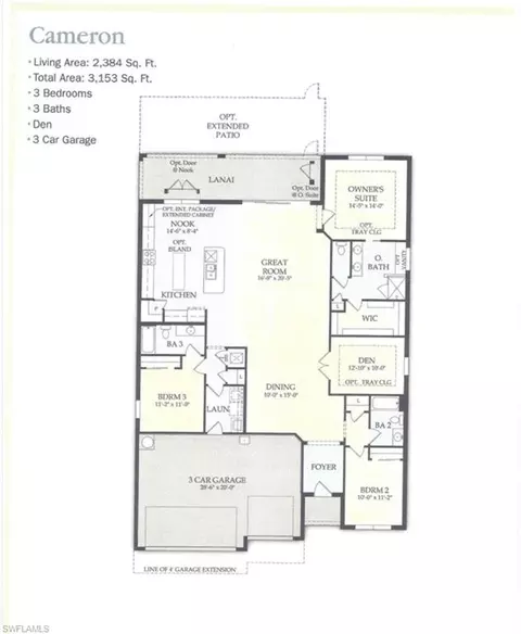 Floorplan - 20469 Black Tree Ln, Estero, FL 33928 photo 1 of 1