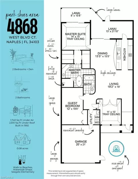 Floorplan - 4868 W Boulevard Ct, Naples, FL 34103 photo 2 of 2