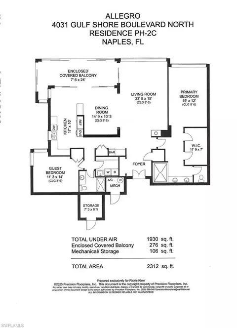 Floorplan - 4031 Gulf Shore Blvd N #PH-2C, Naples, FL 34103 photo 1 of 1