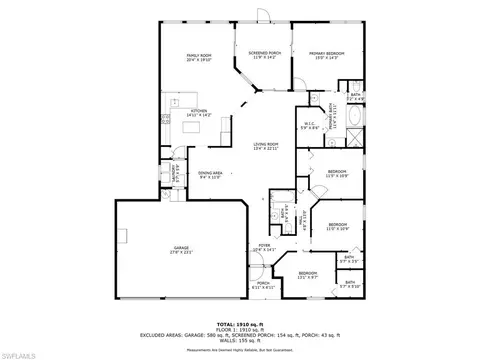 Floorplan - 22025 Seashore Cir, Estero, FL 33928 photo 1 of 1