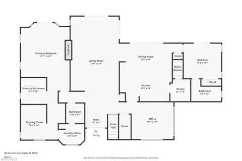 Floorplan - 368 Germain Ave, Naples, FL 34108 photo 3 of 5