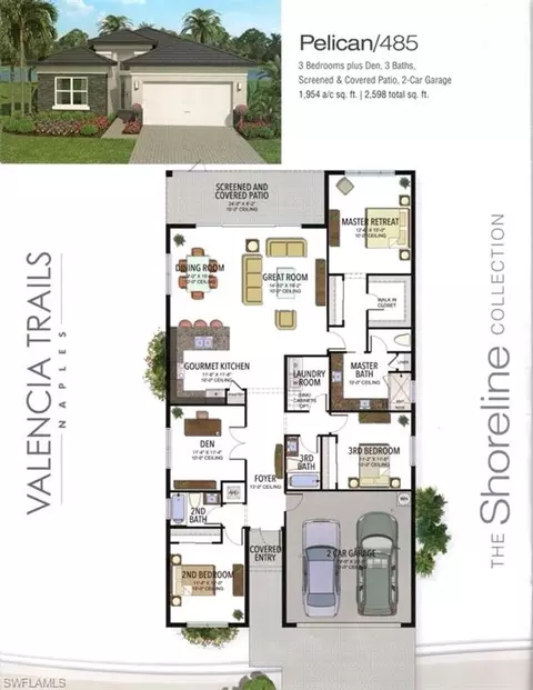 Floorplan - 12456 Violet Ln, Naples, FL 34120 photo 1 of 1