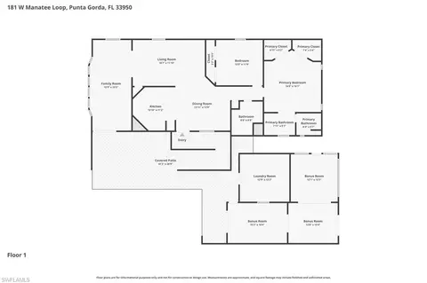 Floorplan - 181 W Manatee Loop, Punta Gorda, FL 33950 photo 1 of 1