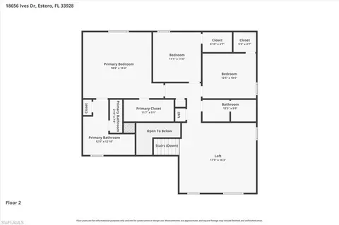 Floorplan - 18656 Ives Dr, Estero, FL 33928 photo 2 of 2