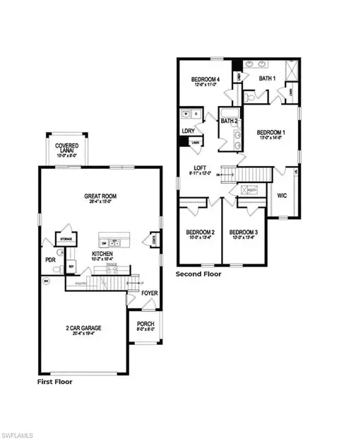 Floorplan - 9952 Springlake Cir, Estero, FL 33928 photo 1 of 1