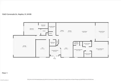 Floorplan - 13421 Coronado Dr, Naples, FL 34109 photo 1 of 1