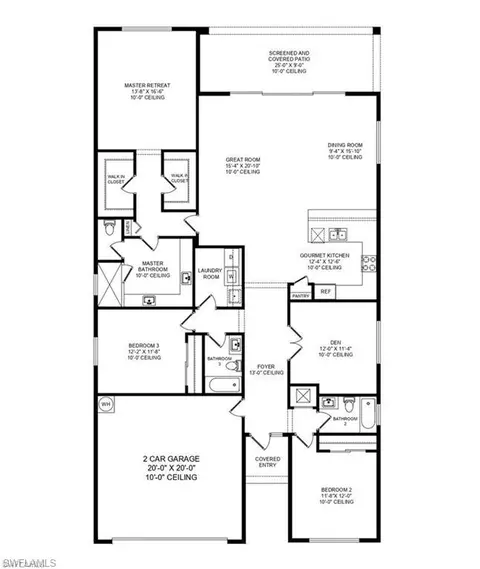 Floorplan - 20202 Ainsley St, Estero, FL 33928 photo 1 of 1