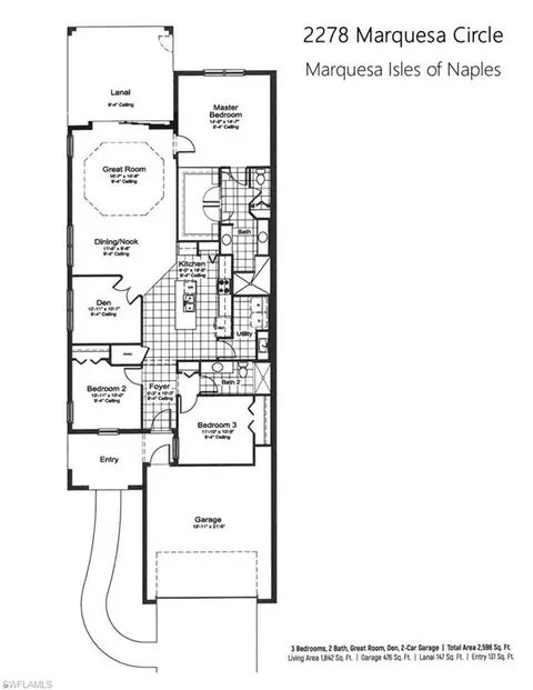Floorplan - 2278 Marquesa Cir, Naples, FL 34112 photo 1 of 1
