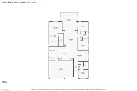 Floorplan - 20503 Black Tree Ln, Estero, FL 33928 photo 1 of 1