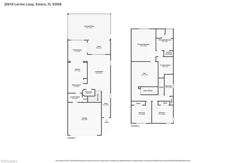 Floorplan - 20616 Larino Loop, Estero, FL 33928 photo 1 of 2