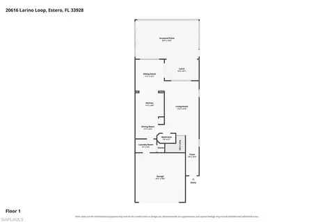 Floorplan - 20616 Larino Loop, Estero, FL 33928 photo 2 of 2