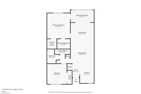Floorplan - 29 High Point Cir E #204, Naples, FL 34103 photo 1 of 1