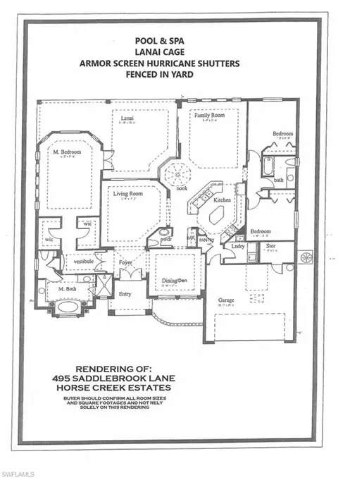Floorplan - 495 Saddlebrook Ln, Naples, FL 34110 photo 1 of 1