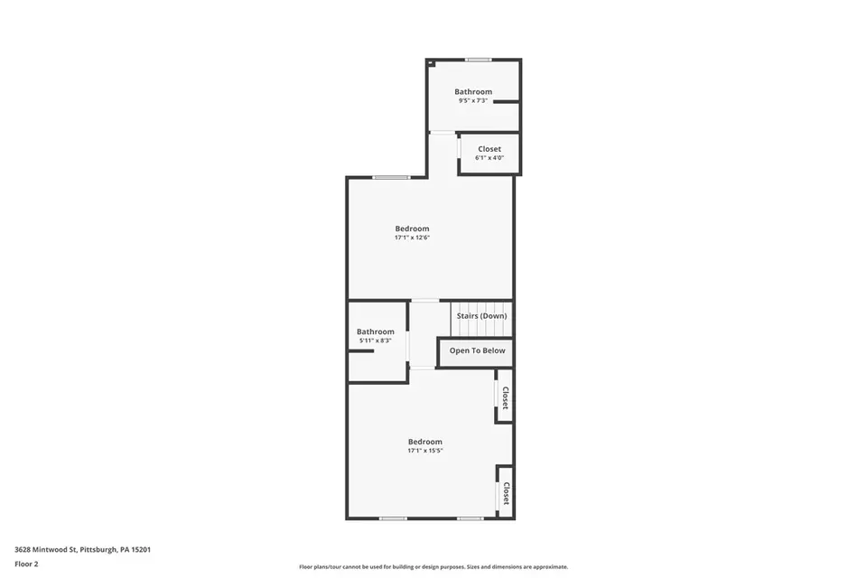 Floorplan - 3628 Mintwood St, Pittsburgh, PA 15201 photo 2 of 3