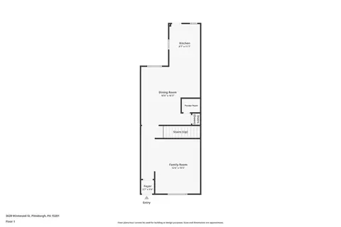 Floorplan - 3628 Mintwood St, Pittsburgh, PA 15201 photo 1 of 3