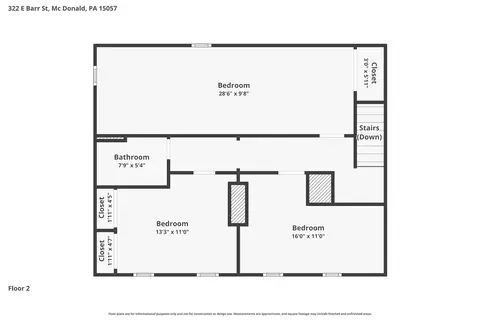 Floorplan - 322 E Barr St, Mcdonald, PA 15057 photo 2 of 3