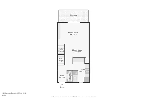 Floorplan - 435 Brookside Ct, Seven Fields, PA 16046 photo 3 of 4