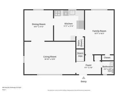 Floorplan - 696 Sloop, Pittsburgh, PA 15237 photo 1 of 3