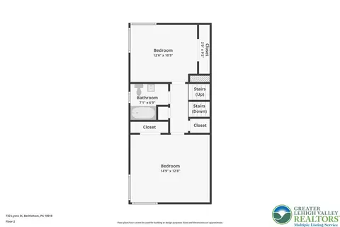Floorplan - 732 Lyons St, Bethlehem, PA 18018 photo 2 of 5