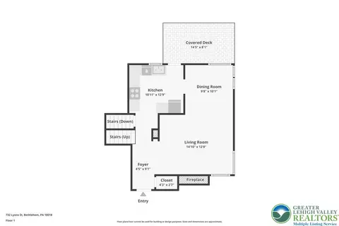 Floorplan - 732 Lyons St, Bethlehem, PA 18018 photo 1 of 5