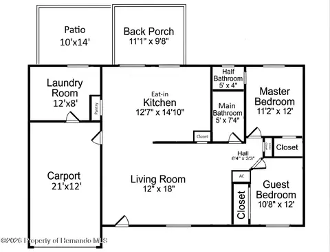 Floorplan - 6361 Spring Hill Dr, Spring Hill, FL 34606 photo 1 of 2