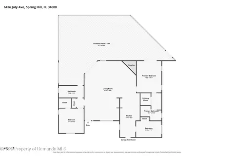 Floorplan - 6426 July Ave, Spring Hill, FL 34608 photo 1 of 1