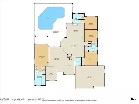 Floorplan - 3454 St Ives Blvd, Spring Hill, FL 34609 photo 1 of 1