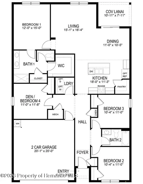 Floorplan - 4045 Montano Ave, Spring Hill, FL 34609 photo 1 of 1