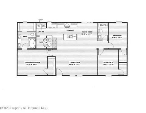 Floorplan - 6443 Finance Ave, Weeki Wachee, FL 34607 photo 1 of 1