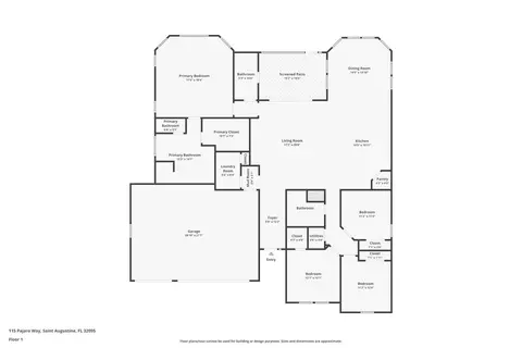 Floorplan - 115 Pajaro Way, Saint Augustine, FL 32095 photo 1 of 1