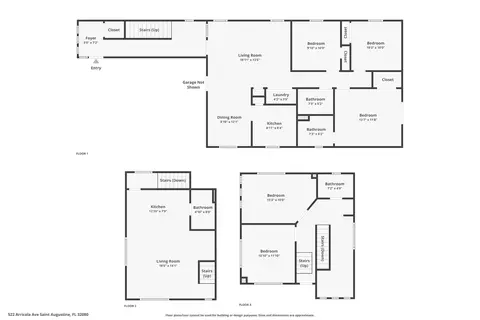 Floorplan - 522 Arricola Ave, Saint Augustine, FL 32080 photo 1 of 1