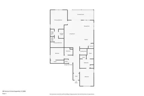 Floorplan - 286 Zancara St, Saint Augustine, FL 32084 photo 1 of 1