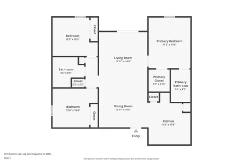 Floorplan - 2310 Golden Lake Loop, Saint Augustine, FL 32084 photo 1 of 1