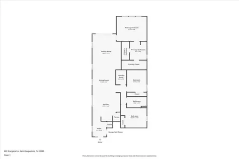Floorplan - 653 Stargaze Ln, Saint Augustine, FL 32095 photo 1 of 1
