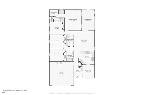 Floorplan - 1821 Keswick Rd, Saint Augustine, FL 32084 photo 1 of 1