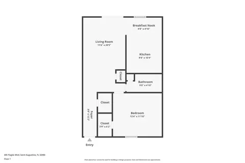 Floorplan - 405 Flagler Blvd #1B, Saint Augustine, FL 32080 photo 1 of 1