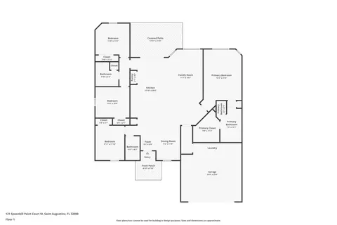 Floorplan - 121 Spoonbill Point Ct, Saint Augustine, FL 32080 photo 1 of 1