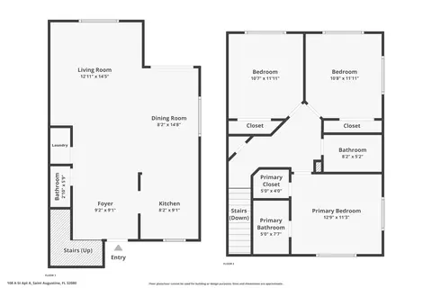 Floorplan - 108 A St #A, Saint Augustine, FL 32080 photo 1 of 3