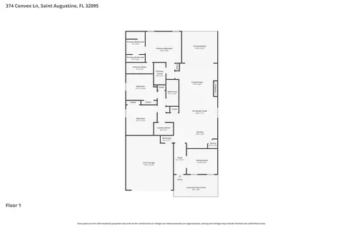 Floorplan - 374 Convex Ln, Saint Augustine, FL 32095 photo 1 of 1