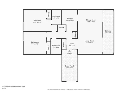 Floorplan - 28 Catalonia Ct, Saint Augustine, FL 32086 photo 1 of 1